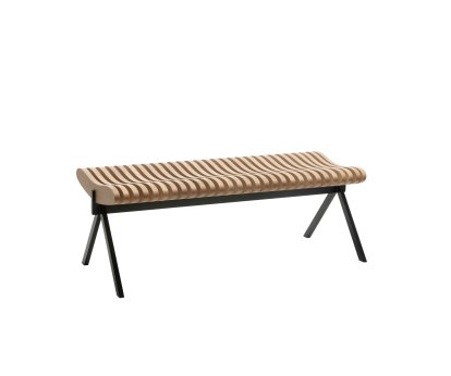 Prelude Bench, 120 cm, Black, Oak natural oiled