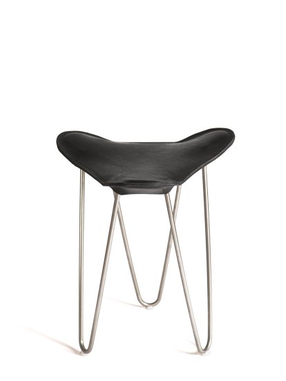 Trifolium Stool, Black, Stainless steel
