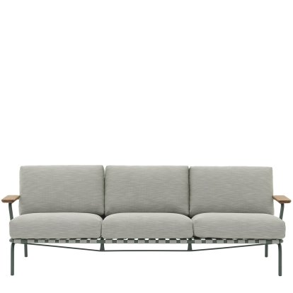 Settle Outdoor 3-Seater Sofa, Dark green, Ribbed Weave 2