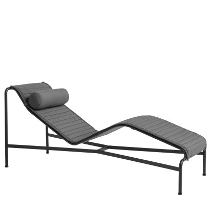 Palissade Chaise Longue, Anthracite, With cushion, With neck pillow