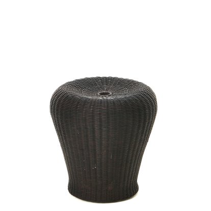 Rattan Stool  E 14, Dark brown wicker