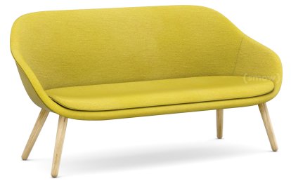 About A Lounge Sofa for Comwell, Hallingdal 420 - yellow, Lacquered oak