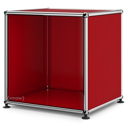 USM Haller Side Table Open, USM ruby red