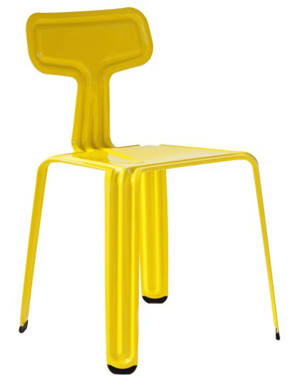 Pressed Chair, Zinc yellow glossy