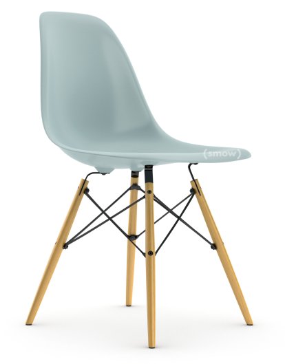Eames Plastic Side Chair RE DSW, Ice grey, Without upholstery, Without upholstery, Standard version - 43 cm, Ash honey tone