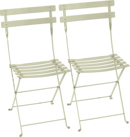 Bistro Folding Chair Set of 2, Willow green