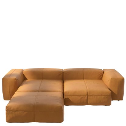 Vetsak Sofa Set 3, Leather - Brown, Without cushion