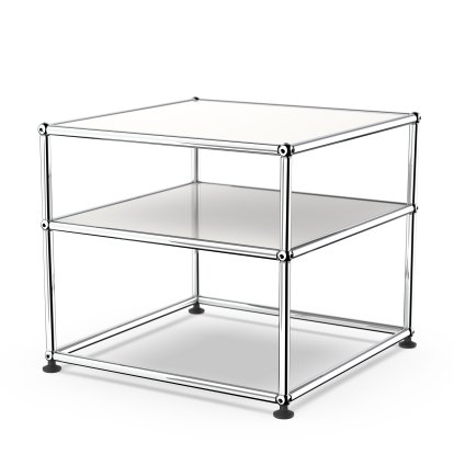 USM Haller side table Type 2, Metal, Pure white RAL 9010