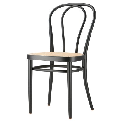 218 / 218 M Chair, Black stained beech, Cane-work natural