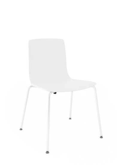 Aava Chair, White, Wool white, Without armrests