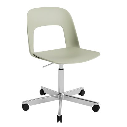 Layout 141 Swivel Chair, Pastel green, Polished aluminium