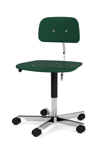 Kevi 2533 Swivel Chair, A / 38 - 51 cm, Pine, Polished aluminium
