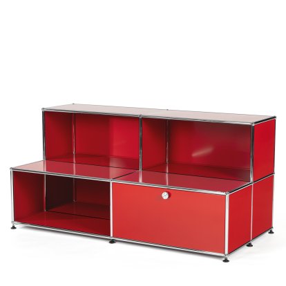 USM Haller Kids Sideboard M With Stairs, USM ruby red