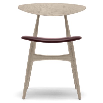 CH33P Chair, Soaped oak, Leather burgundy