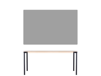 Seiltänzer Table, 75 x 160 x 90 cm, Linoleum grey, Black