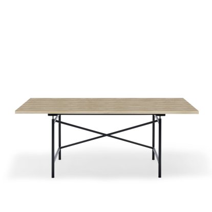 Eiermann 1 Table M (Mechanical Height Adjustment), Oak natural, 180 x 90 cm, Black