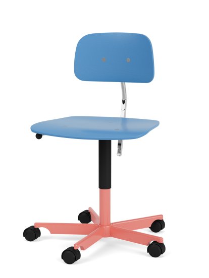 Kevi 2533 Swivel Chair, A / 38 - 51 cm, Azure, Rhubarb