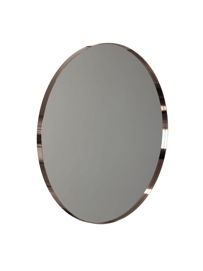 Unu Mirror round, ø 80 cm, Polished copper