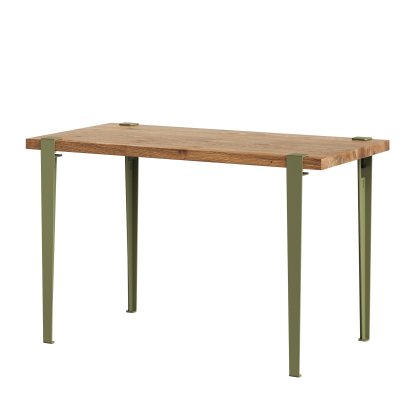 Tiptoe Dining Table Lobo, Reclaimed oak, Khaki green