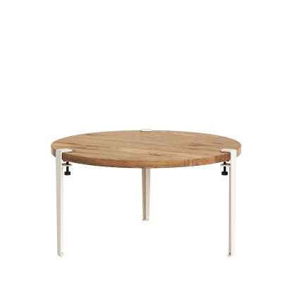 Tiptoe Side Table Brooklyn, Reclaimed oak, Cream white