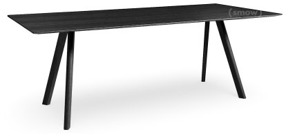 Copenhague Table CPH30, L 200 x W 90 x H 74, Black lacquered oak, Black lacquered oak veneer