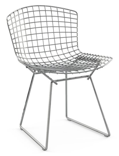 Bertoia Chair, Chrome-plated, Without cushion