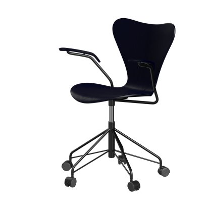 Series 7 Swivel Chair 3117 / 3217 New Colours, With armrests, Coloured ash, Midnight blue, Black