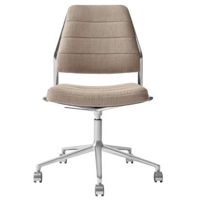 Swivel 454+ swivel chair, Wheeled based, wool linen mix, tilde