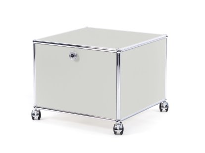 USM Haller Printer Container, 50 cm, Light grey RAL 7035, With castors