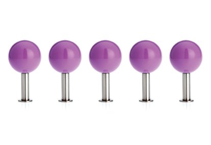 Dots Wall Hooks Set of 5, Lilac