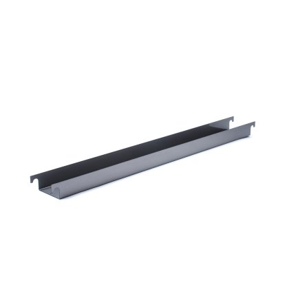 Cable Trough for Eiermann Table Frames, For table frame 110 cm (Eiermann 1), Clear lacquered steel