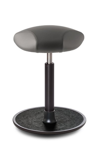 Ongo Free Triangel Stool, Regular, Grey leather