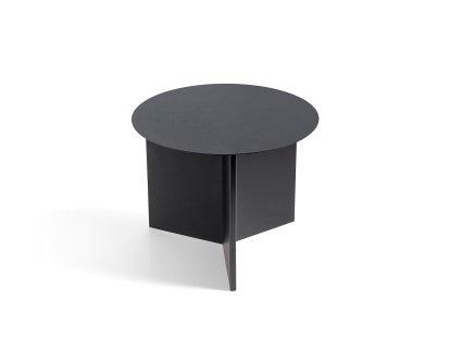 Slit Side Table, Steel, H 35,5 x Ø 45 cm, Black powder coated