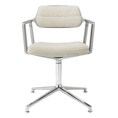 Swivel 453 Swivel Chair, Viscose-wool mix, wavy, Polished