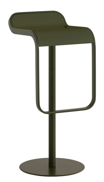LEM Bar Stool, 80 cm - fixed, Olive lacquered