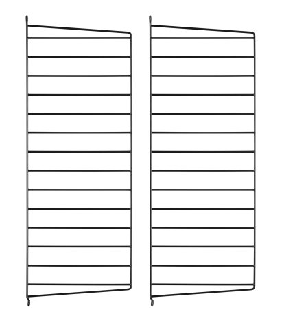 String System Wall Panel, Set of 2, 75 x 30 cm, Black