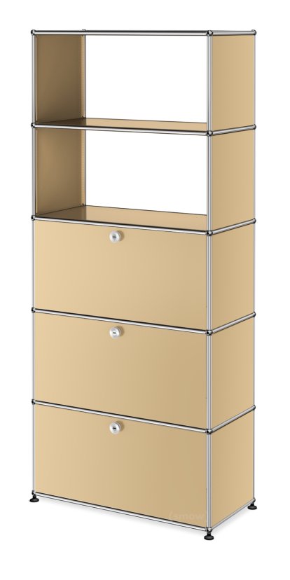 USM Haller Storage Unit with Drop-down Doors and Drawer, USM beige