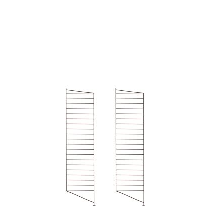 String System Floor Panel, Set of 2, 115 x 30 cm, Dark brown