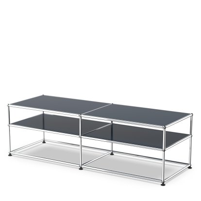 USM Haller side table Type 1, Metal, Steel blue RAL 5011
