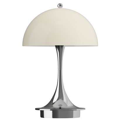 Panthella 160 Portable Lamp, Chrome opal beige