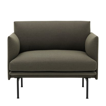 Outline Chair, Fabric Fiord 961 - Greyish-green