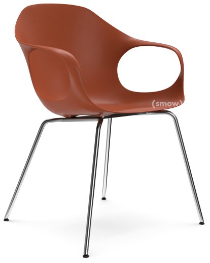 Elephant Tube, Terracotta, Satin chrome steel