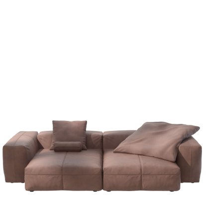 Vetsak Sofa Set 2, XL, Leather - Stone, With cushions