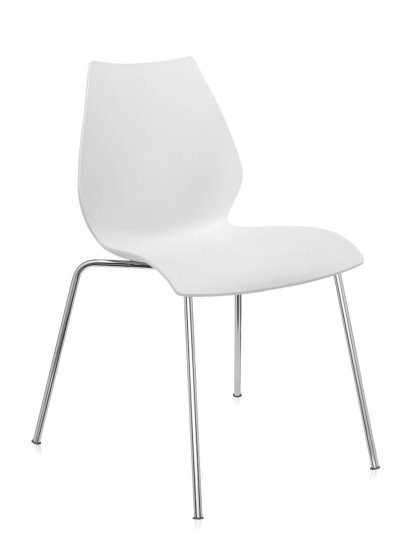 Maui Chair, Without armrests, Zinc white