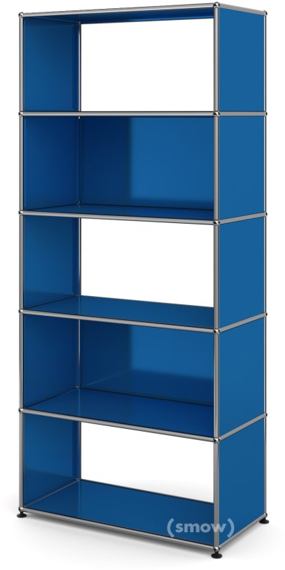 USM Haller Living Room Shelf M, 2 back panels, Gentian blue RAL 5010