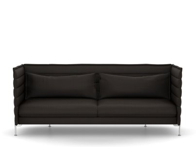 Alcove Sofa, Three-seater (H94 x W237 x D84 cm), Credo, Chocolate/black