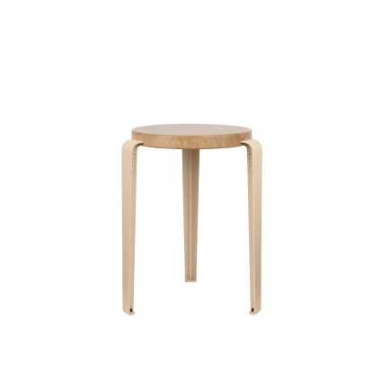 Lou Stool, Solid Wood, Solid oak, TipToe x HEJU - Spruce beige