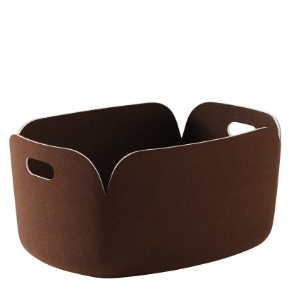 Restore Storage Basket, L 48 cm × W 35 cm, Dark brown