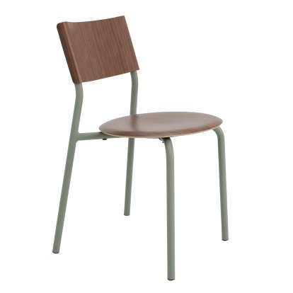 SSD Chair, Metal/Wood, Walnut, Eucalyptus grey