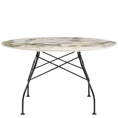 Glossy Table, Round Ø128 cm, black, Symphonie 